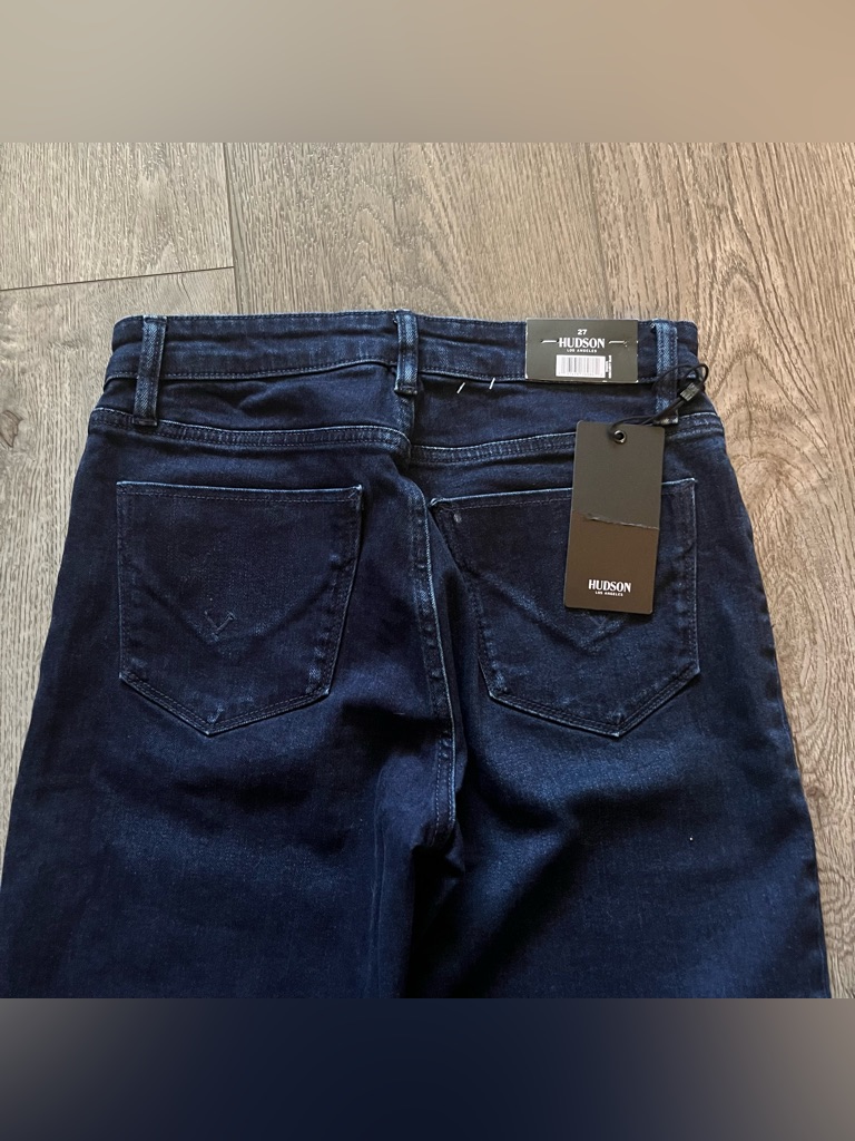 Nwt Hudson Casual Office High Rise Straight Leg Stretchy Denim Jeans Size 4 — image 7 of 8